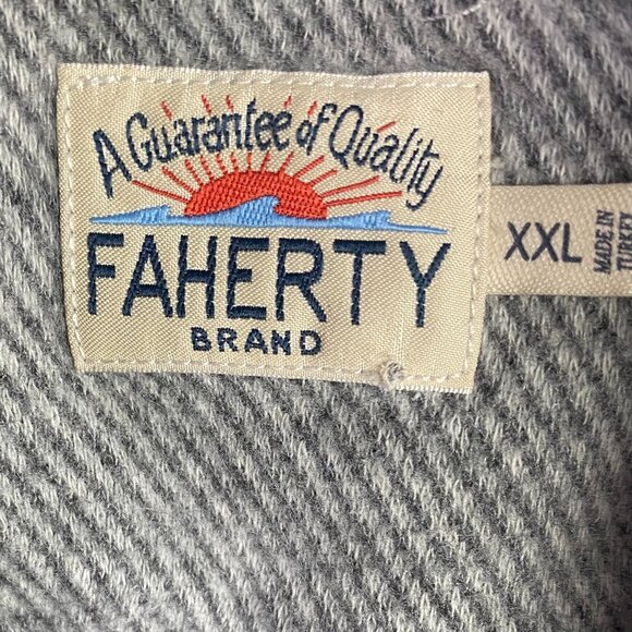 Faherty 1/4 Zip Pullover Sweater Men's XXL Gray Heather Legend Twill Stretch 2XL - Picture 8 of 13